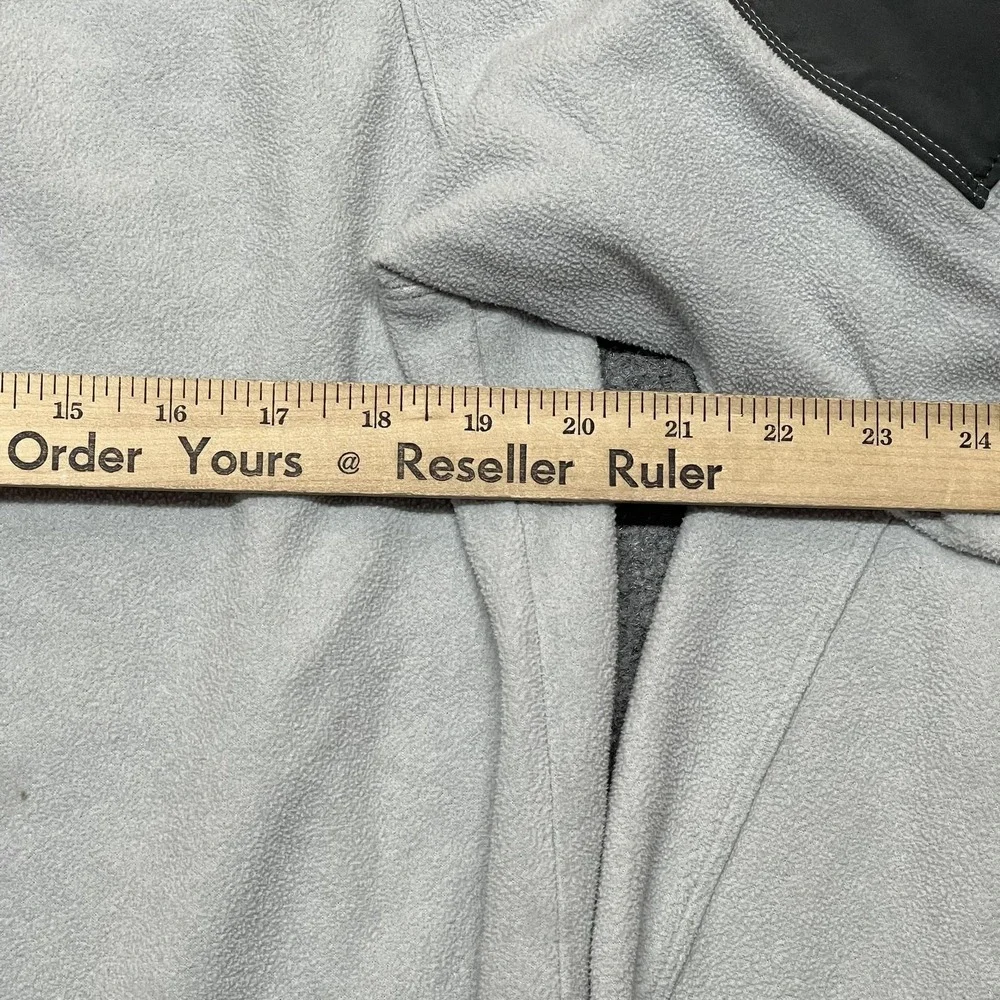 The North Face Jacket Mens L Gray Fleece 1/4 Zip Pullover Windbreaker Outdoor